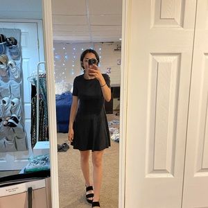 Black velvet dress